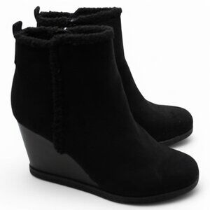 Sun + Stone Womens Camillia F Faux Suede Ankle Wedge Boots